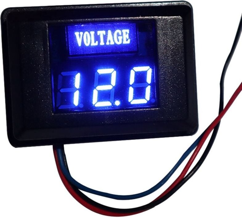 Tlily - 12V Digital Voltmeter Spannung Tester Gauge Helle led Display für Auto Motor rv Blau
