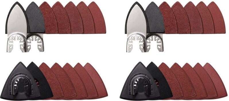 208 Stück Oszillierende Werkzeug-Detail-Schleifpads, 4 Stück Dreieck-Schleifpads und 4 Stück Finger-Schleifpad, 200 Stüc...