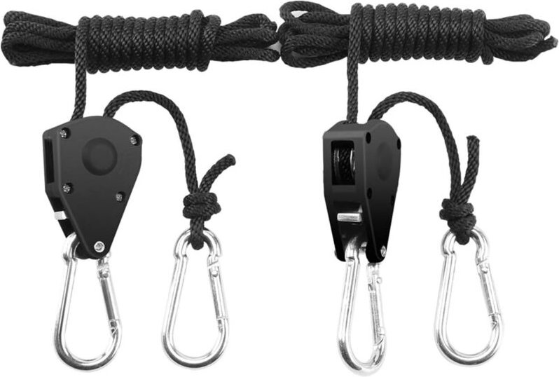 1 Paar (2 Stück) 1/8 Zoll verstellbare Ratschenaufhänger, verstellbarer Haken, Seil, Ratschengurt, Seil, Ratsche, strapa...