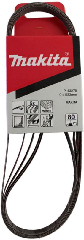 Schleifband 9 mm K60 5 St. - P-43278 - Makita