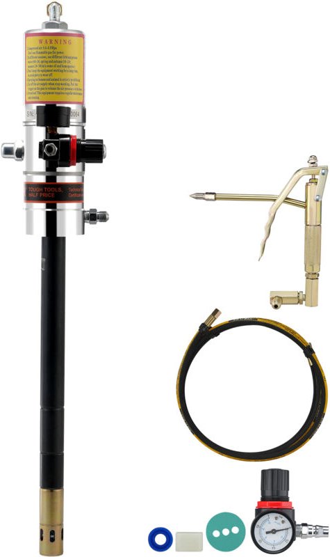 Mophorn - vevor Fettpumpe Luftbetriebene Fettpumpe mit 50:1 Druckverhältnis, 3,96 m Hochdruckschlauch und Fettpresse, Pn...