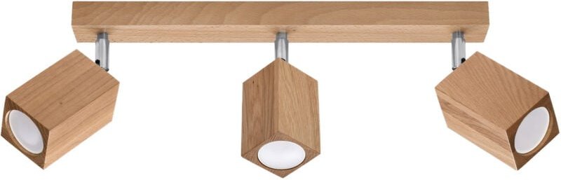 Sollux Lighting Keke Eiche eckig Deckenstrahler Bar Holz, 3x GU10