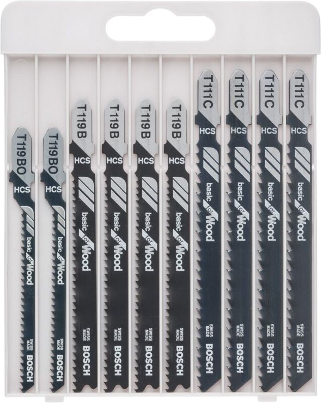 Bosch - Accessories 2607010629 Stichsägeblatt-Set Basic for Wood, 10-teilig 1 Set