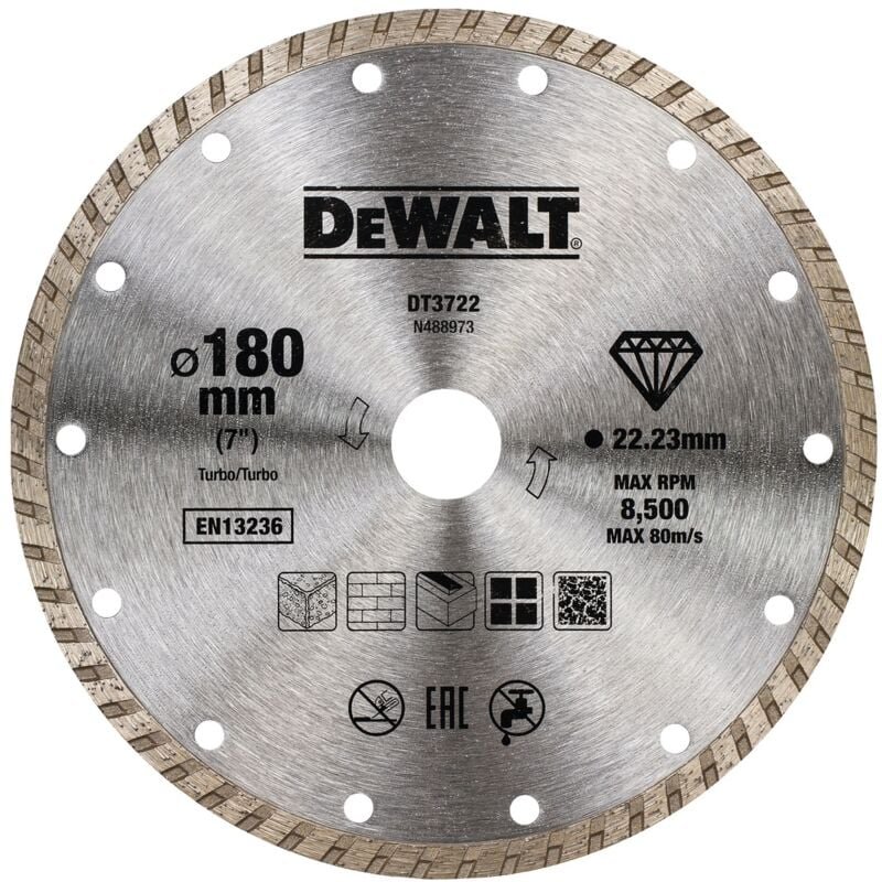 Diamanttrennscheibe Eco1 Turbo 180 mm - Dewalt