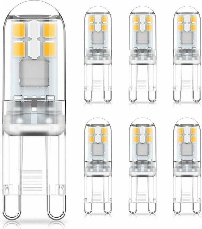 G9-LED-Lampen, 1,5 W, entspricht 20 W Halogenlicht, natürliches Weiß 4000 K, AC 220–240 V, nicht dimmbar, Mini-Glühbirne...