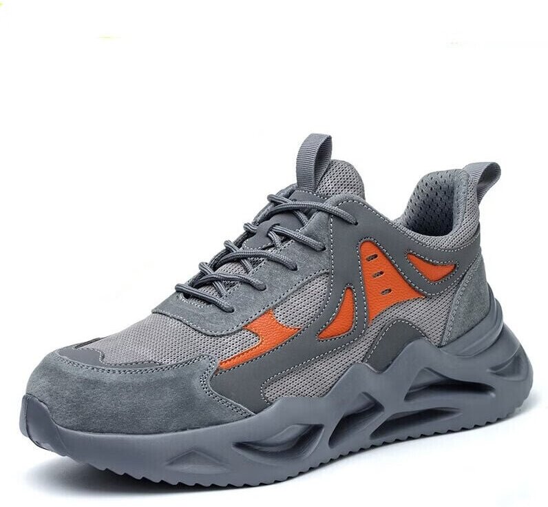 Isolierte Sicherheitsschuhe für Herren, atmungsaktive, bruchsichere und pannensichere Arbeitsschuhe aus Mesh mit Stahlka...