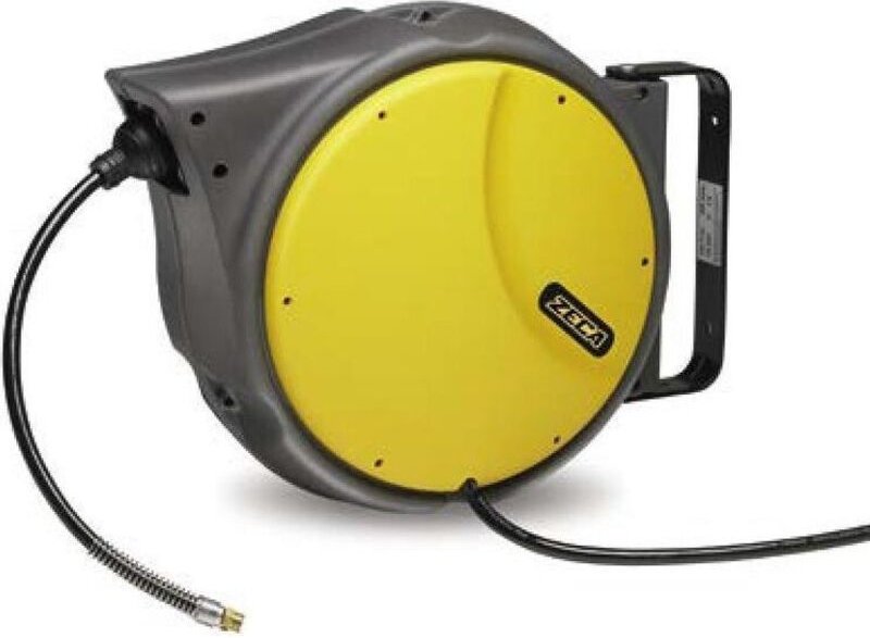 Pneumatischer Schlauchaufroller zeca 16 Meter schwarz Polyurethan