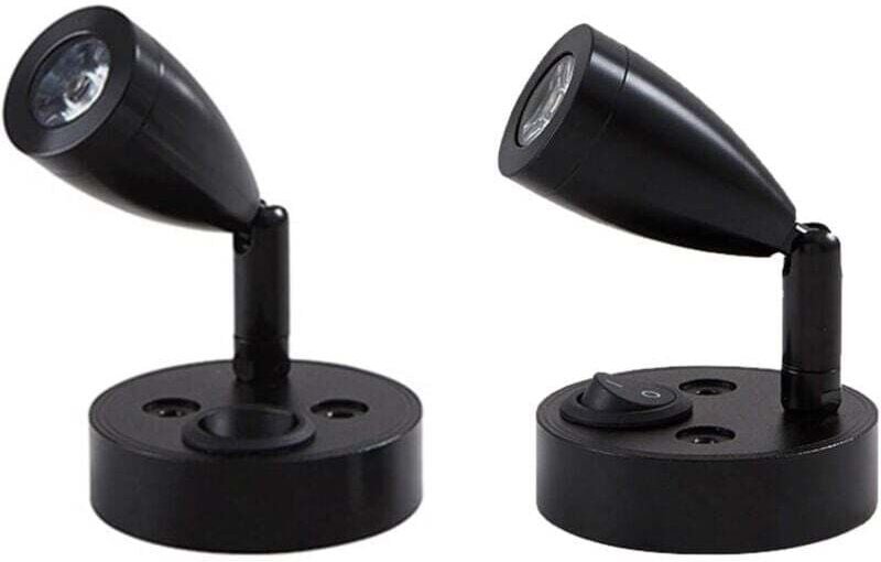 Rnemitery - 2 Stück 12 v LED-Strahler, Nachttisch-Wand-Leselicht, verstellbarer Schalter, Wohnmobil, Wohnwagen, Van, Woh...