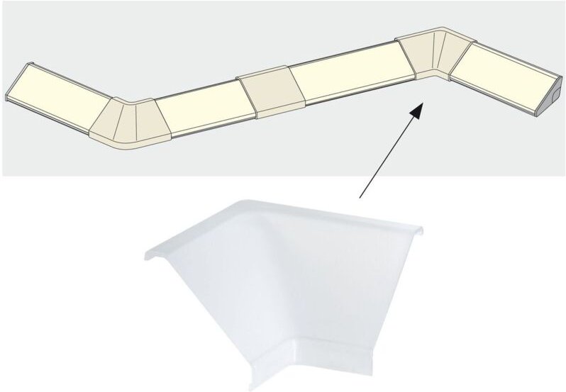 Paulmann - Delta Profil Inside Corner 2er Pack Satin Kunststoff Lichtbänder