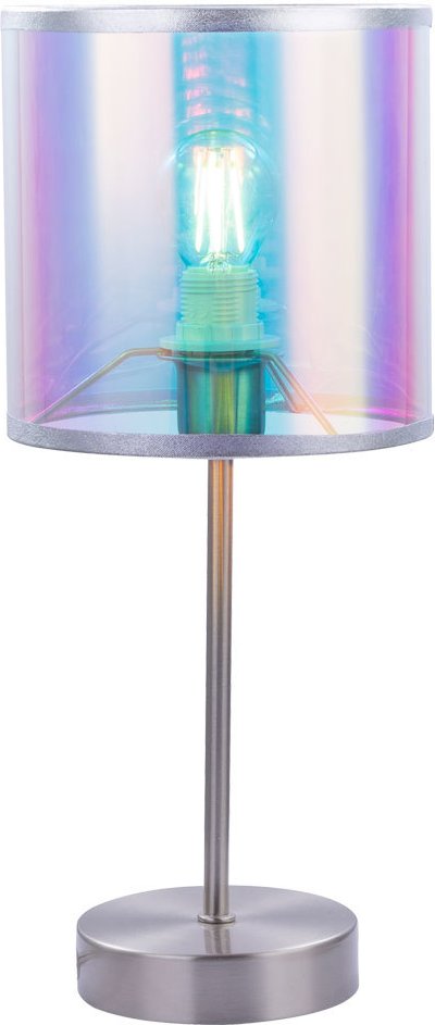 Textil Tisch Lampe Wohn Schlaf Zimmer Beleuchtung Lese Nacht Licht Leuchte mehrfarbig Globo 15260T