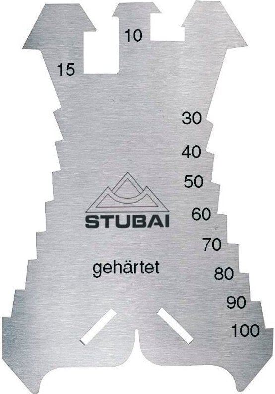 Stubai - Anreißschablone 140x100x1.3 mm Maßeinteilung 5-100 mm in 5 mm Schritten