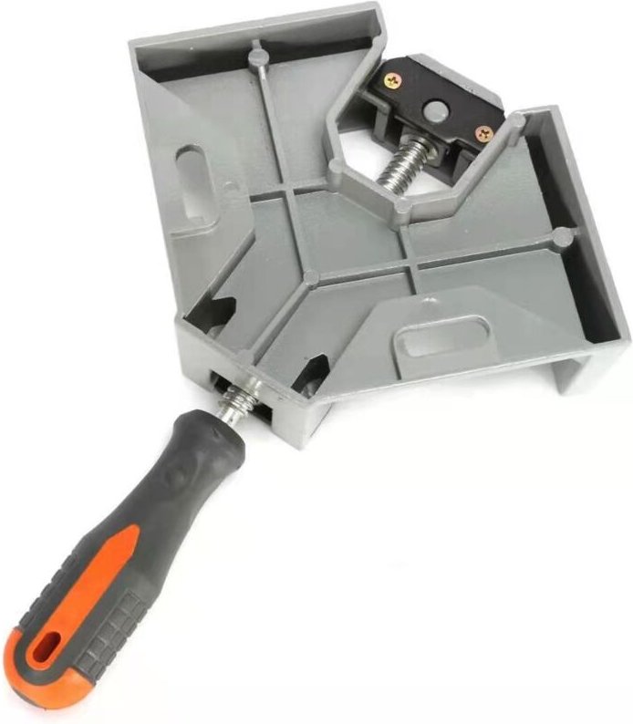 2 Stück 90°-Winkelklemme, Eckschraubstock aus Aluminiumlegierung, Eckschweißklemme mit verstellbarer Schwenkbacke, für T...