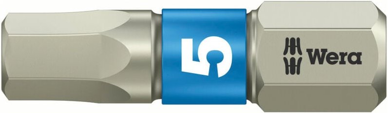 Bit rostfrei 1/4 din 3126 C6,3 Innensechskant 5x25mm Wera