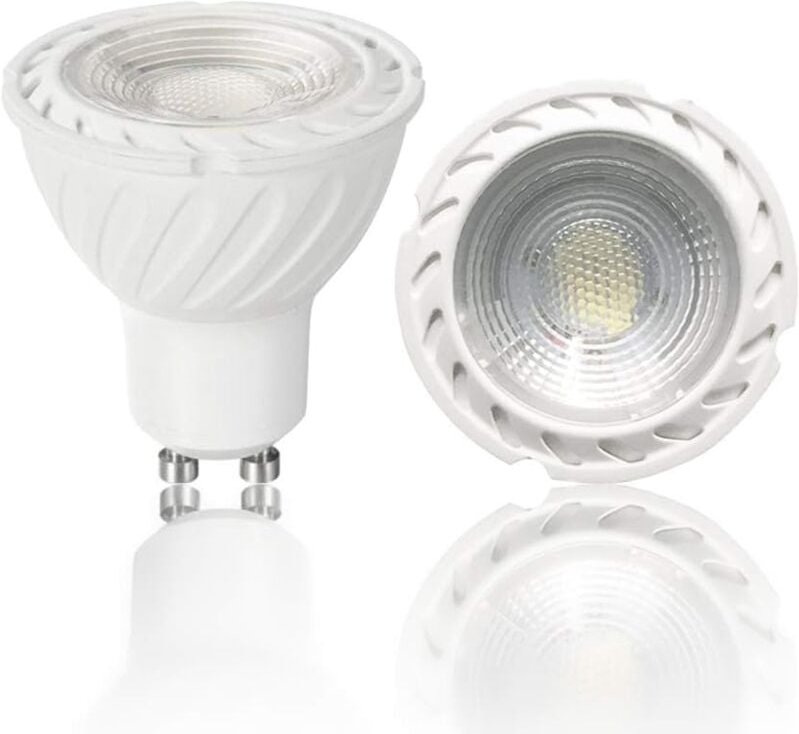 Beijiyi - COB-LED-GU10-Glühbirne, kaltweiße Farbe, 6000 k, 5 w Abstrahlwinkel 38°, Halogen 45 w Äquiv. 450 lm nicht dimm...