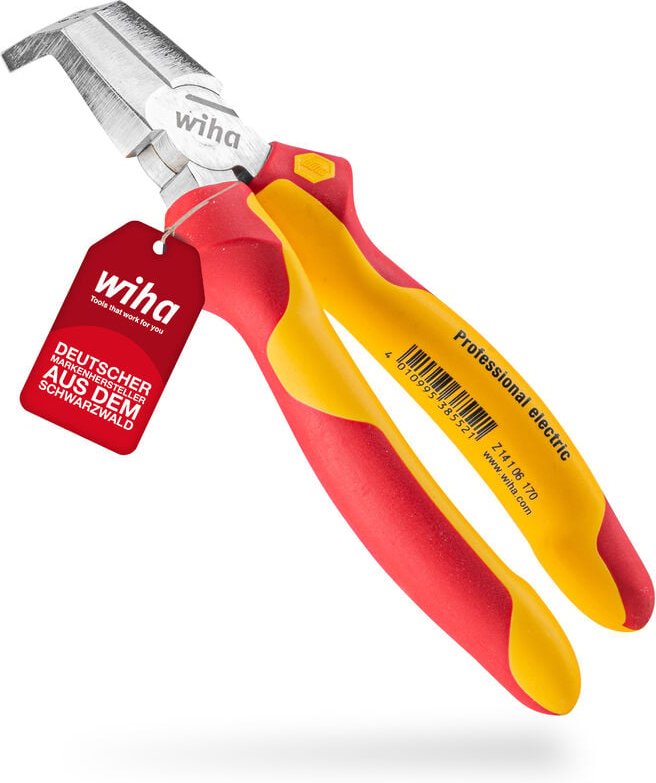 Installationszange TriCut electric vde (38552), Seitenschneider + Abisolierzange + Abmanteln Elektrikerzange für Schalte...