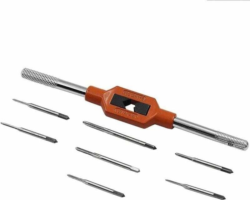 Gewindebohrer- und Schneideisen-Set, Mini-Handgewindeschneideisen, metrisches DIY-Bohrwerkzeug, Gewindeschneiden-Set M1,...