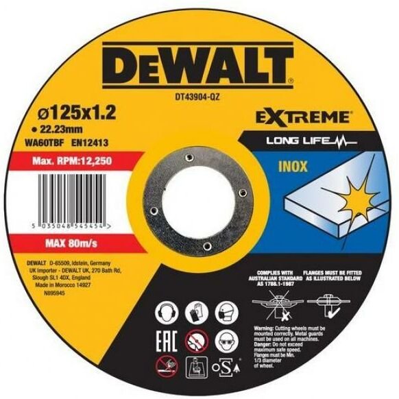 Schleifteller Dewalt dt43904-qz- edelstahl-durchmesser 125mm