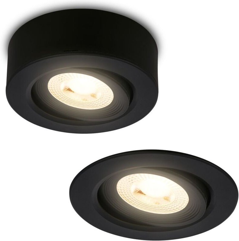 Briloner - 2 in 1 led Aufbauspot und Einbaustrahler led Einbauleuchte Spot Dimmbar