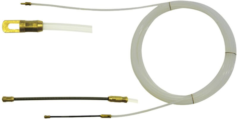 Einziehspirale (Einziehhilfe) mit Suchfeder und Öse Länge 15 m Zugdraht Nylon