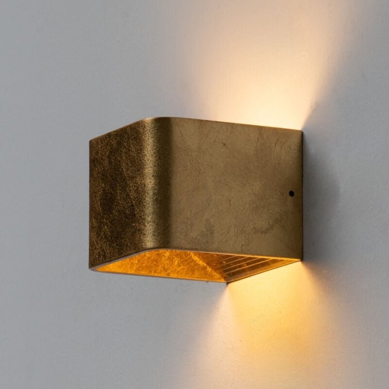 Led 6W Goldene Wandleuchte - 10 cm - Quadra