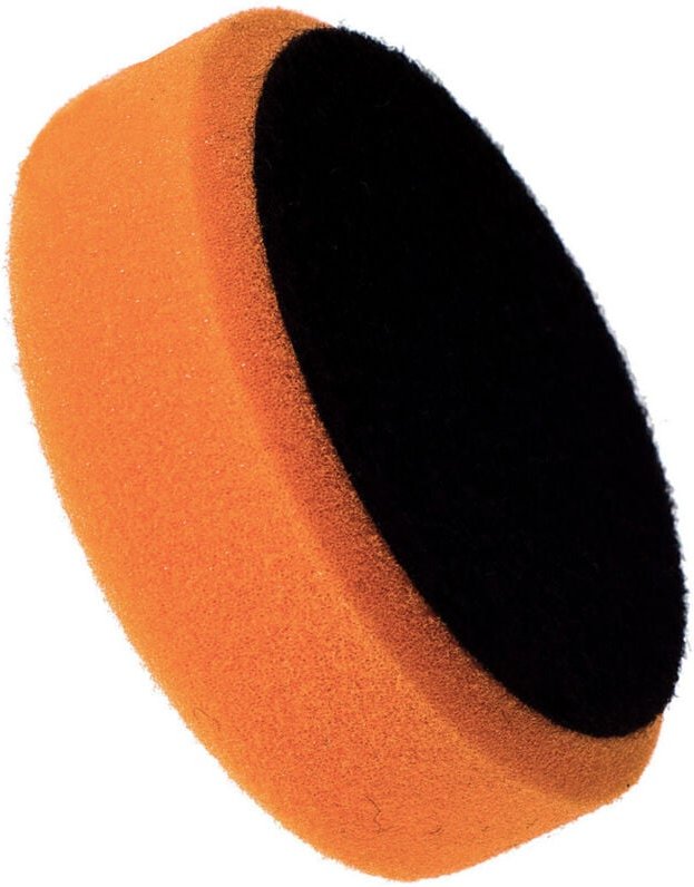 Polierpad mittel 80/70 mit Klettschwamm Polierscheibe orange ABW