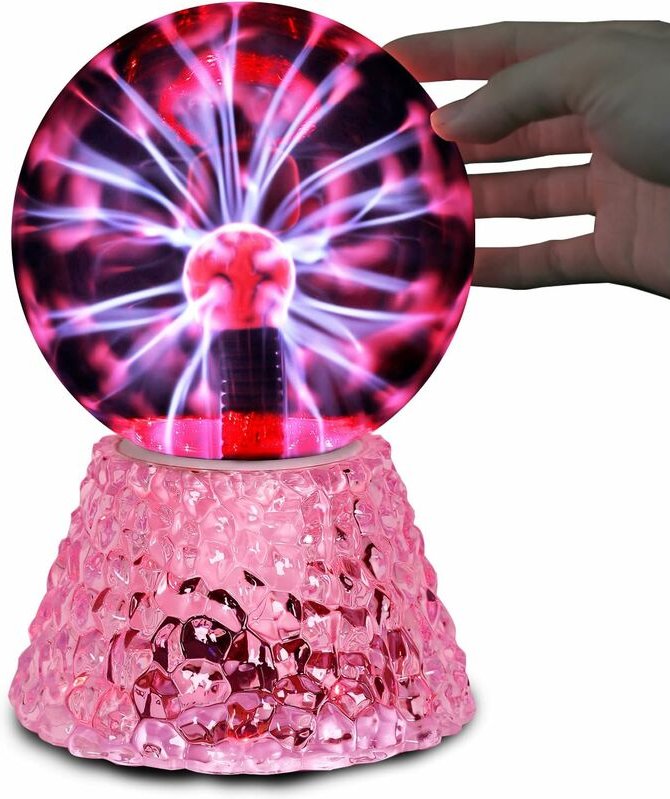 Comely - Magische 5-Zoll-Plasma-Lampe, Klang- und Berührungsempfindliche Kugel, Sphärenblitzlicht, Weihnachtsdekoration ...
