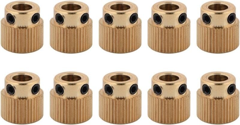 10-teiliges Messing-Extruderrad, 40 Zähne, Messing-Extruderrad für CR-10.CR-10S, Ender 3 Extruder, Ender 3 Pro, MK7 MK8 ...