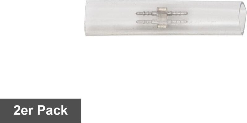 Trading Verbinder ,Ropelight Reel', Zubehör für runde Lichterschläuche, transparent, 2er-Pack - Star