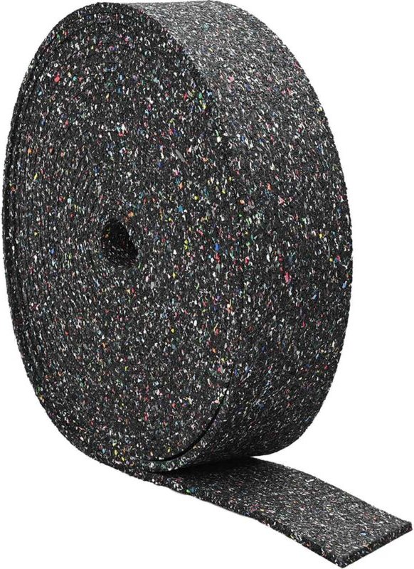 Gummi-Granulat-Rolle Schwarz 1000 x 10 x 1 cm Gummi vidaXL