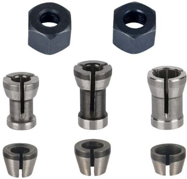 Fräsmaschinenfutter – 8er-Pack, Bündigschneidfutter-Spannzange (6 mm, 6,35 mm, 8 mm), Oberfräsenklemme