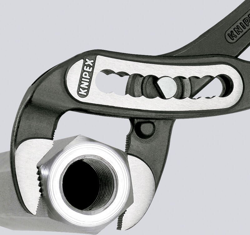 KNIPEX 88 02 180 Alligator® Wasserpumpenzange mit Mehrkomponenten-Hüllen schwarz atramentiert 180 mm