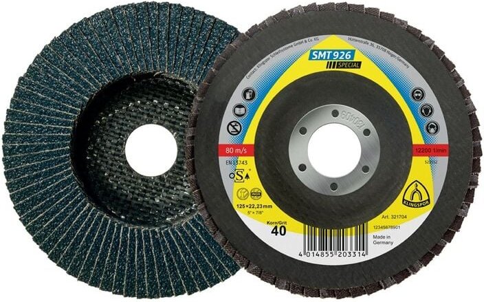 Klingspor - 321709 Fächerscheibe smt 926 Special ø 125 mm Körnung 80 6° gewölbt in