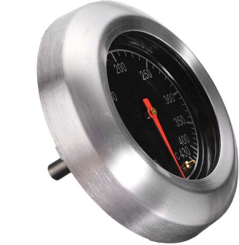 Bimetallisches Edelstahl-Ofenthermometer, hochtemperaturbeständig bis 430 Grad, Zeiger-Grillthermometer