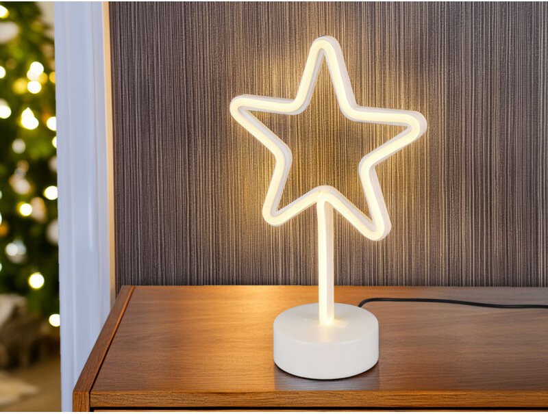 Deko led Tischleuchte star Batterie- oder usb betrieben, Höhe 30cm