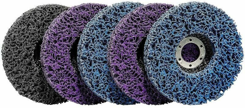 Jalleria - 5 CSD-Reinigungsscheiben 115 mm für Nylon-Winkelschleifer zum Entfernen von Rost, Schweißnähten, Entfernen vo...