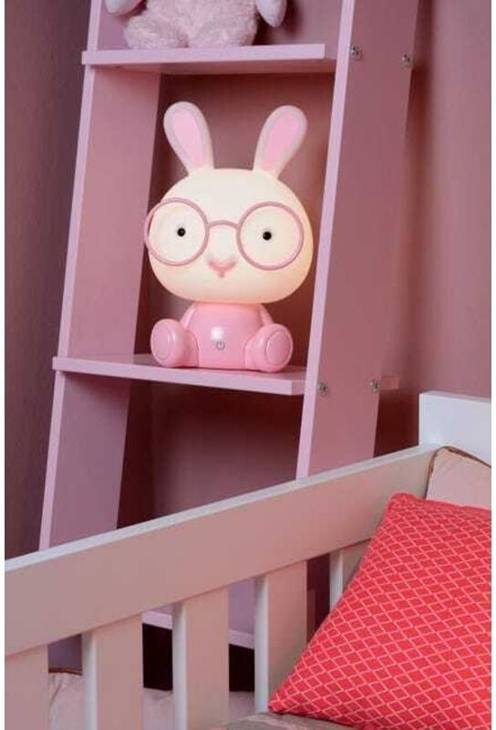 Dodo Hase Nachtlicht für Kinderzimmer, rosa, 3W, H.25cm