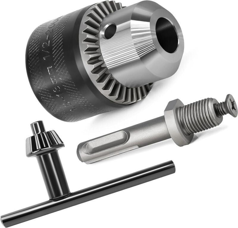 Thumbnail - SDS-Plus-Adapter-Bohrfutter 1,5–13 mm 1/2–20 UNF mit und Schraubenschlüssel