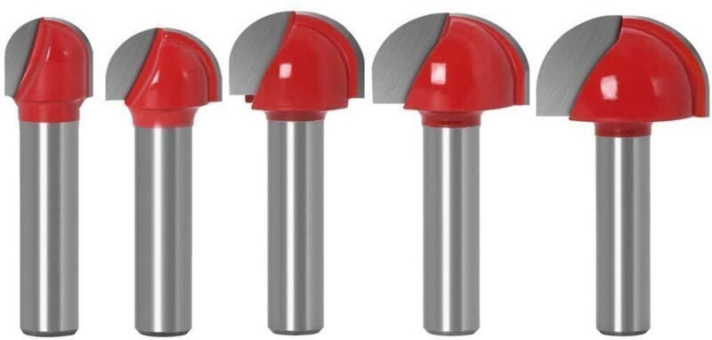 5 Stück 8 mm Schaft Runde Holzfräser 12/16/19/22/25 mm Hartmetall-Schaftfräser Schlitzfräser. - KZQ