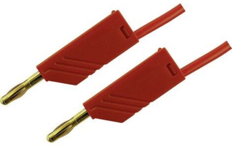 SKS Hirschmann MLN 25/2,5 RT Messleitung Lamellenstecker 4 mm Lamellenstecker 4 mm 25.00 cm Rot 1 St