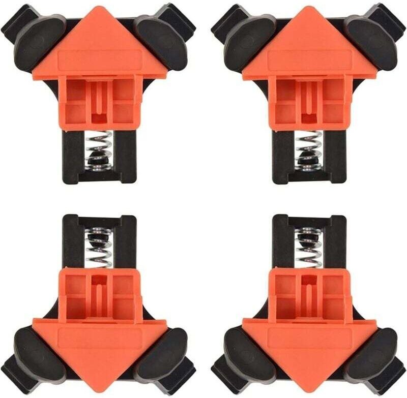 Équerres de serrage, équerres à angle droit, utilisées pour la fabrication de caisses en bois, de cadres photo, de boîte...