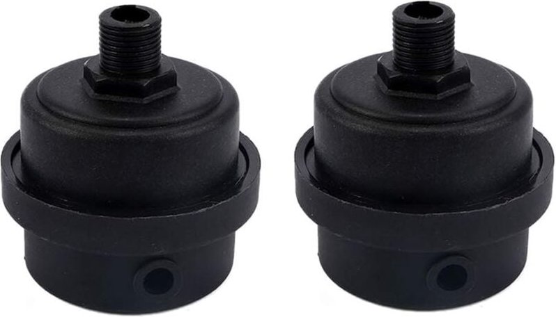 2 Stück Luftkompressor-Schalldämpferfilter aus Kunststoff mit 1/4 Zoll pt 12 mm Filterelement