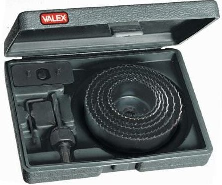 Valex Set 9 Fräser und Lochsägen Ø51–102 mm für Holz, Kunststoff und Gipskarton – 1980434