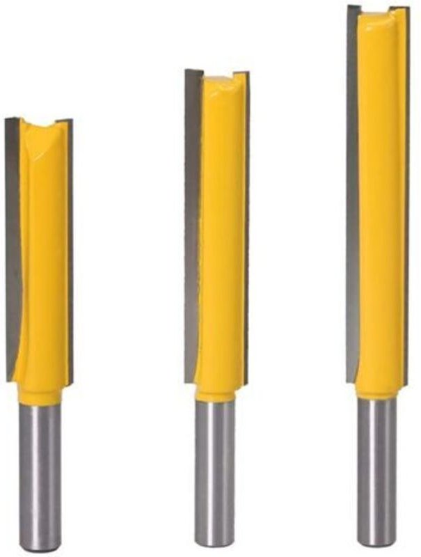 8-mm-Nutfräser, 3-teiliges Set extra langer, gerader Fräser für Holznuten, Set mit Schneidklinge