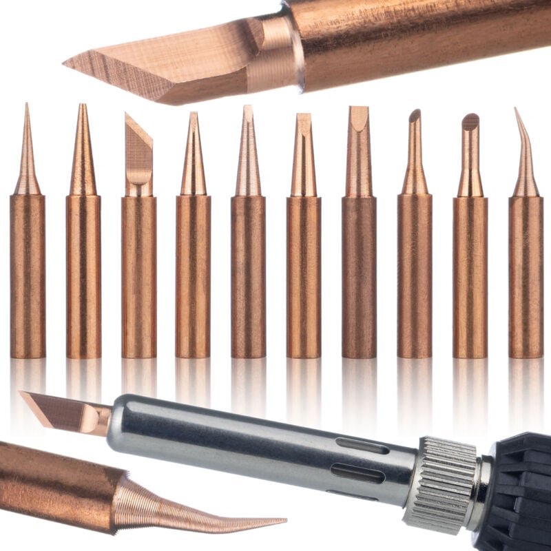 Rosfix 900M Lötspitzen-Set – Kupfer, hohe Wärmeleitung Verschiedene Formen: I, B, K, D, C, IS Kompatibel mit 900M Lötsta...