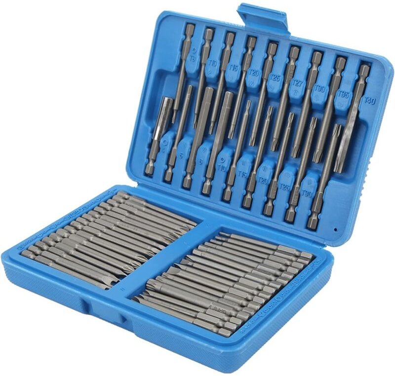 50-teiliges Sicherheitsbit-Set – 75 mm Länge – Chrom-Vanadium-Stahl – Kompatibel mit Schraubendrehern – Inklusive Aufbew...
