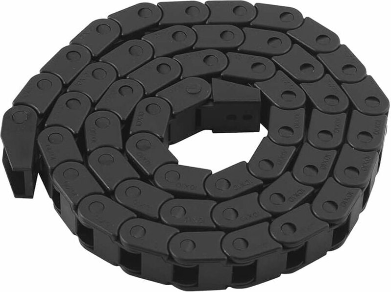 10 × 10 mm Kabelkette, 3D-Druck-Kabelkette, für 3D-Drucker-CNC-Fräsmaschine, Schwarz