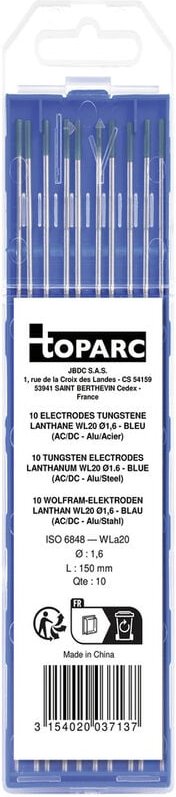 GYS - Toparc Wolfram Lanthan WL20 Schweißelektroden 10 St. (ø x l) 1.6 mm x 150 mm