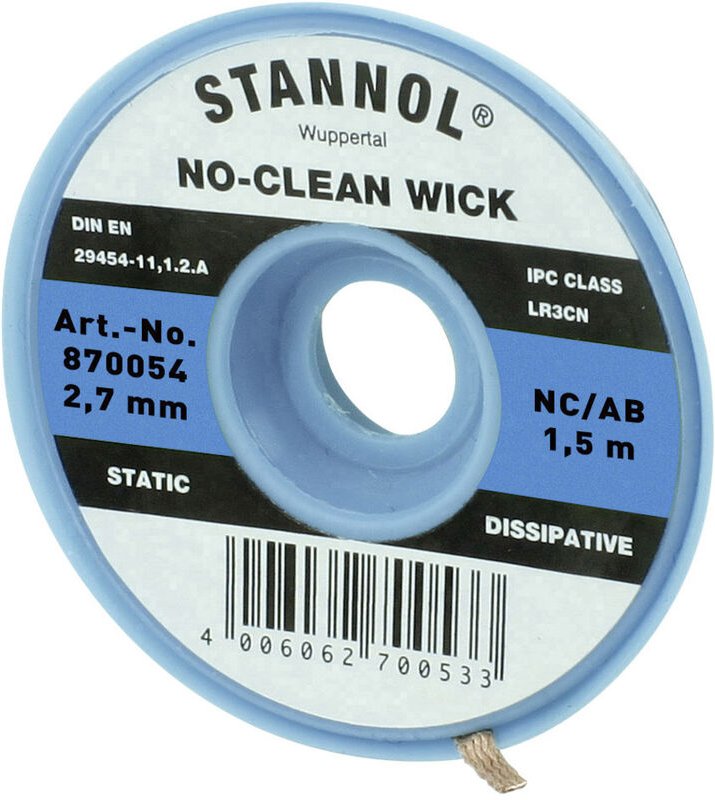 Nc/bb Entlötlitze Länge 1.5 m Breite 2.7 mm - Stannol