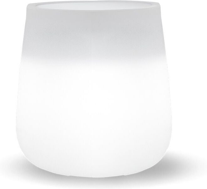 Camelia 40 Runder Blumenkasten mit Licht für Pflanzen und Blumen Sehr widerstandsfähig. Solarladung und wiederaufladbare...