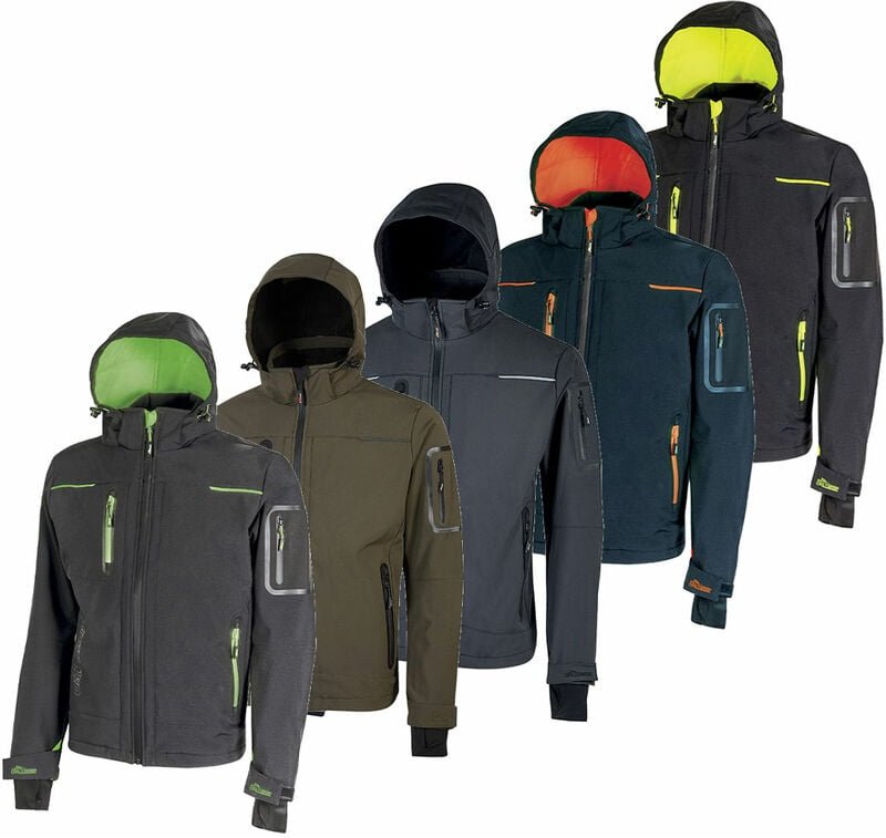 U-power - Space Arbeit Softshelljacke - m - Anthrazit/Grüne